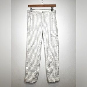 Anthropologie Pant HEI HEI Cargo Stripe Pants white m black pin striped stripes